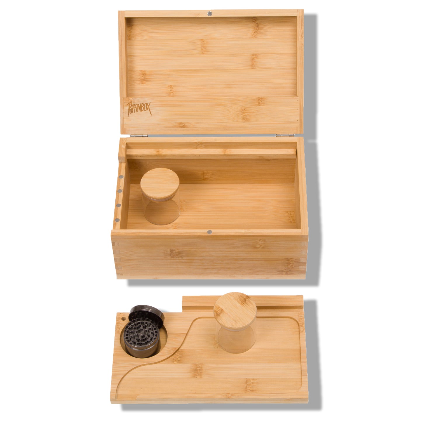 Custom Rolling Stash Box Kit, Real Wood Engraving, Wizard Chillum, Smoke Box Gift Set
